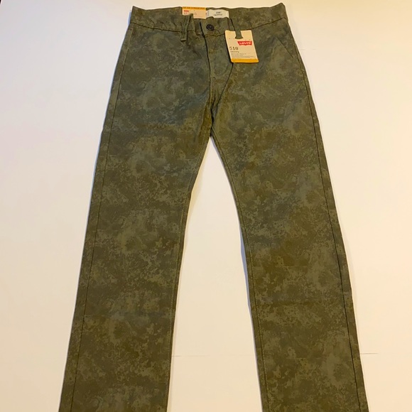 Levi’s 510 SZ 16 Girls Olive Haze Girls Skinny Pants New - Picture 2 of 9